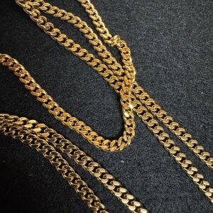 14k gold plated Cuban link chains